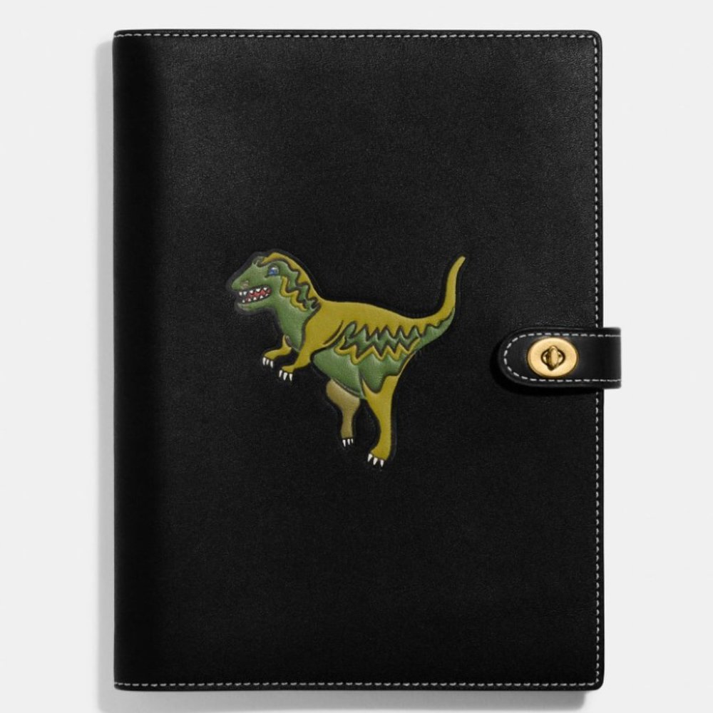 NWT Coach Rexy Turnlock Glovetanned Notebook leather Dinosaur Mascot Collectible - Picture 5 of 11